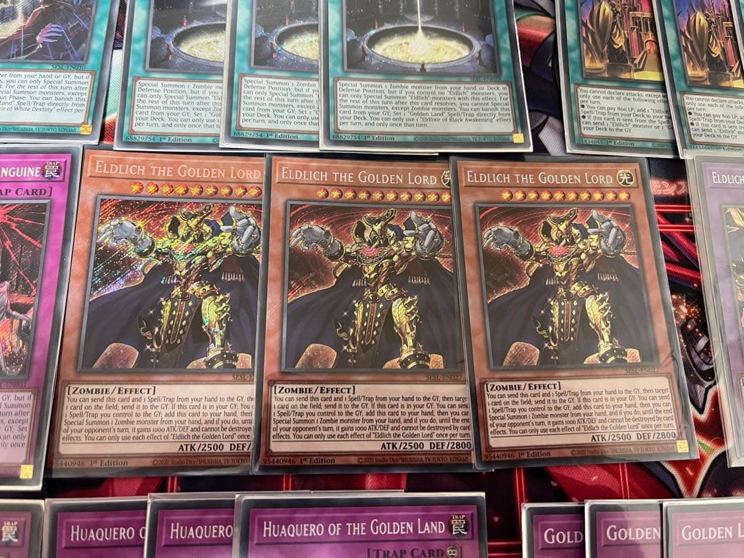 遊戯王　英語版　EU 黄金卿エルドリッチ　シークレット　デッキパーツまとめ　eu