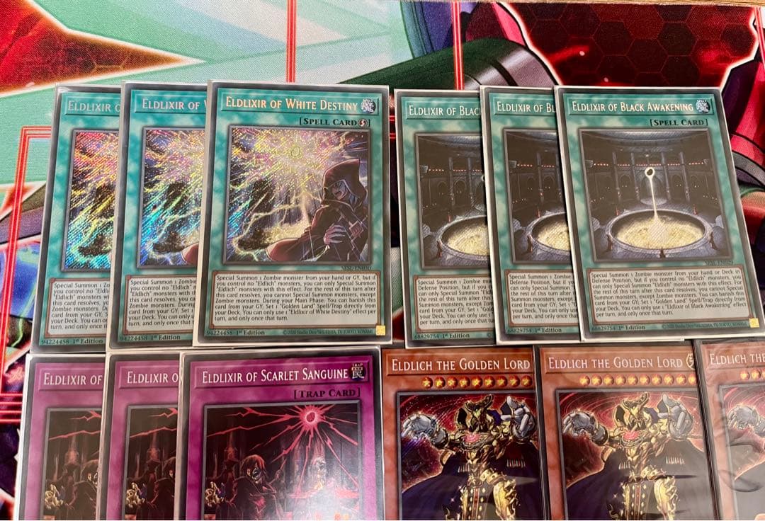 遊戯王　英語版　EU 黄金卿エルドリッチ　シークレット　デッキパーツまとめ　eu