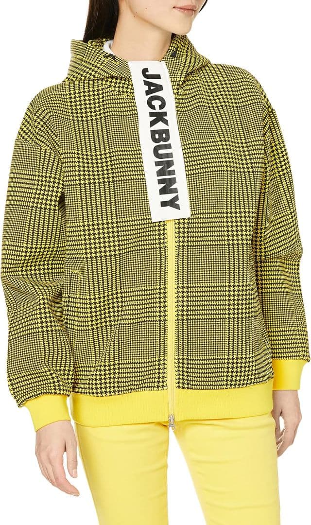 ほぼ未使用 ジャックバニー グレンチェック柄 ダンボールスウェットパーカー