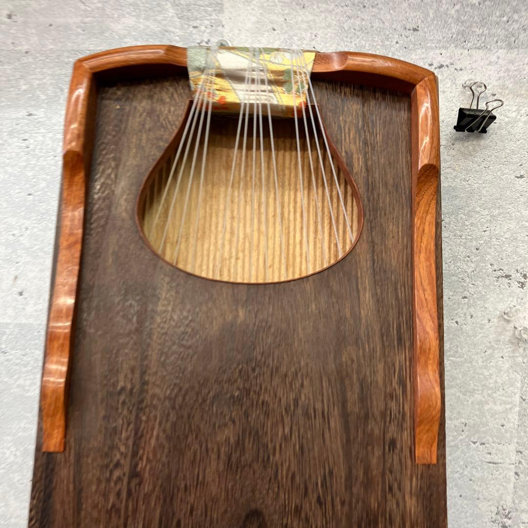 昭和レトロ すだれ掘り 13弦 伝統琴 琴 弦楽器 ソフトケース付き 和楽器