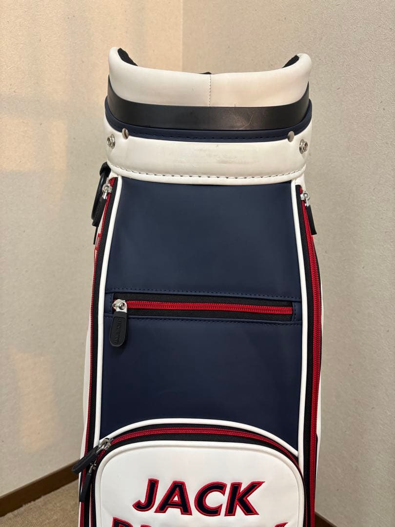 JACK BUNNY キャディバッグ ホワイト/ネイビー