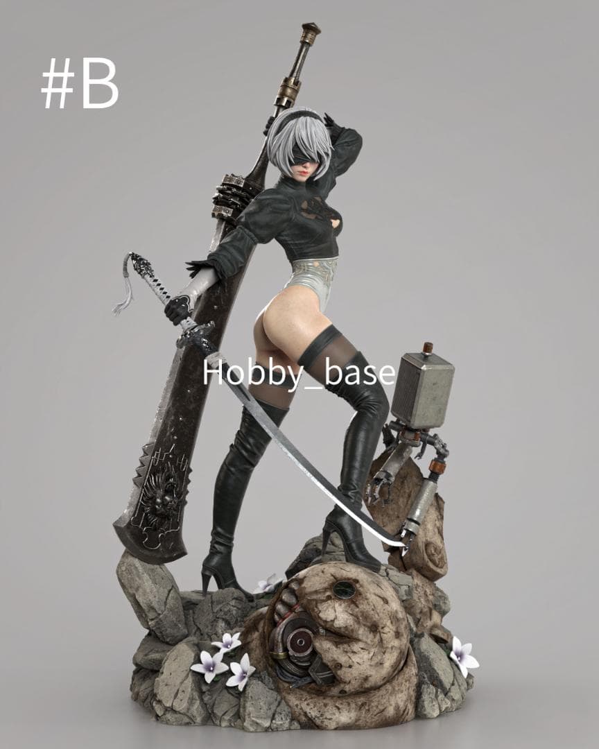 ニーア オートマタ 2B 1/6 フィギュア ガレージキット 未塗装未組立 2種