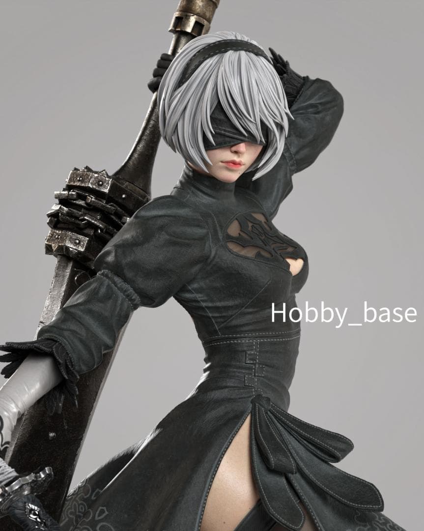 ニーア オートマタ 2B 1/6 フィギュア ガレージキット 未塗装未組立 2種