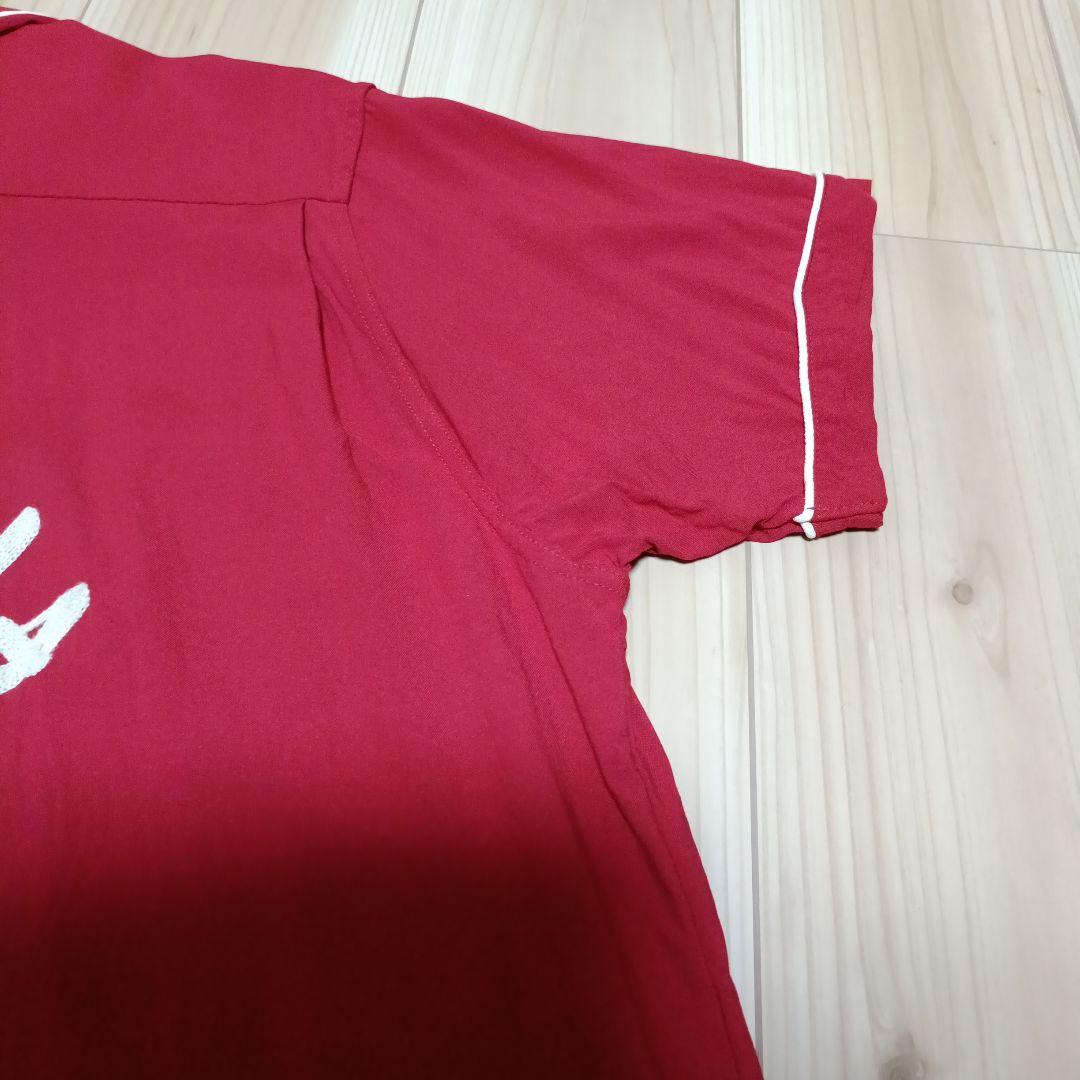 藤井風 ボウリングシャツ 半袖 ヘンレコ ユニフォーム 赤 L