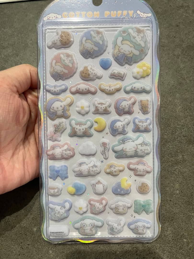 コットンパフィーシール サンリオ　スヌーピー　国内正規品　おはじき　9枚セット