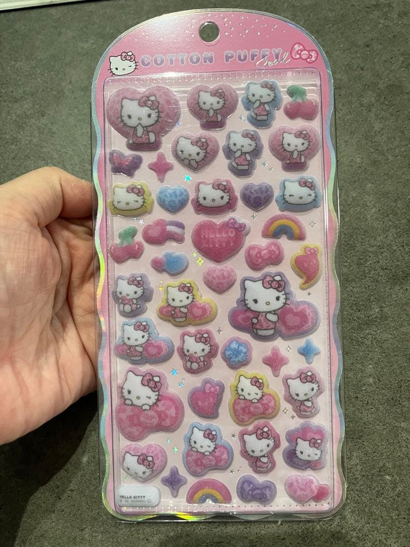 コットンパフィーシール サンリオ　スヌーピー　国内正規品　おはじき　9枚セット