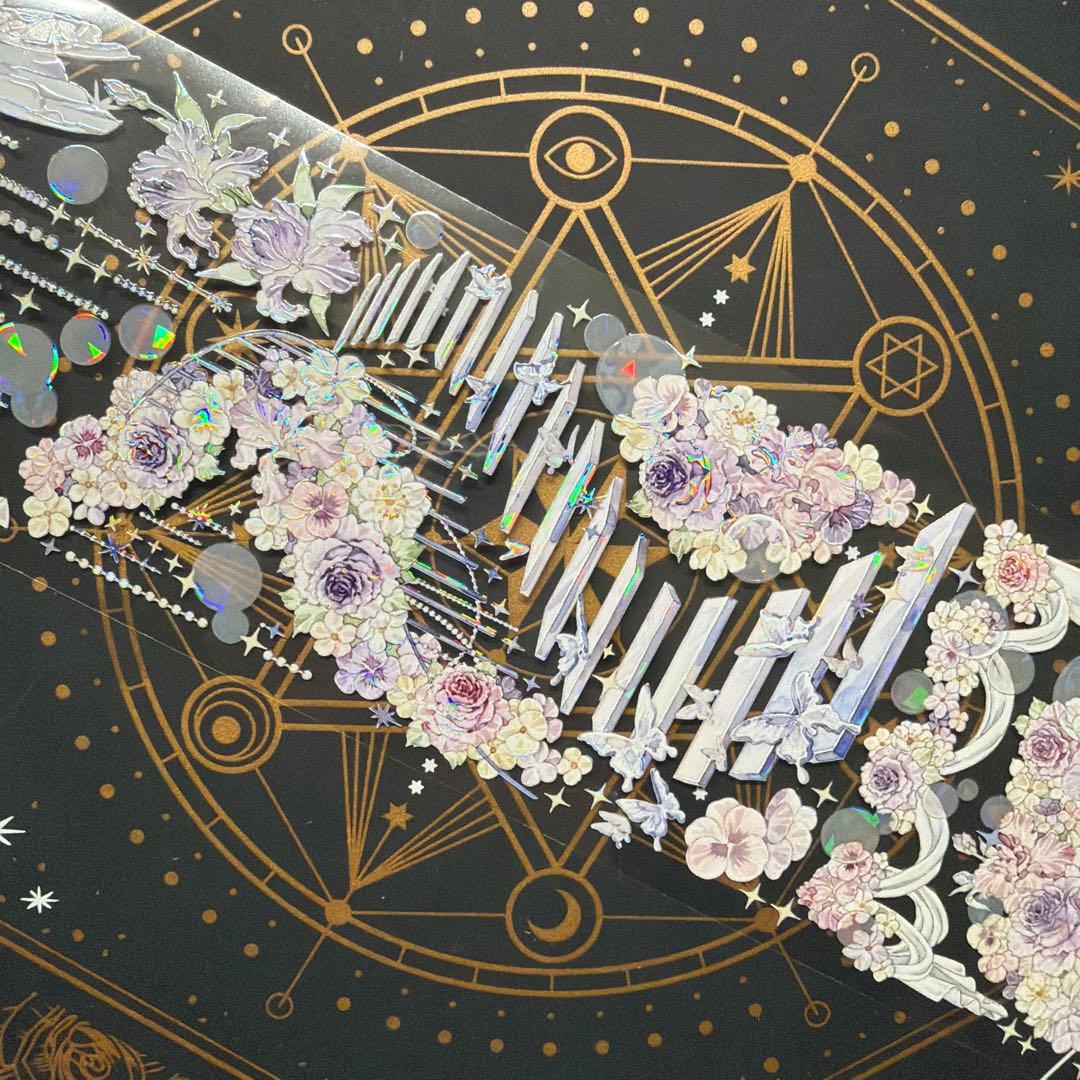 【8960】海外　マステ　中古巻　貝殻光マスキングテープ　装飾系