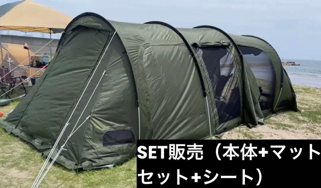 ★値下★DOD カマボコテント3m➕カママットM カマザシキ風シート　カーキ