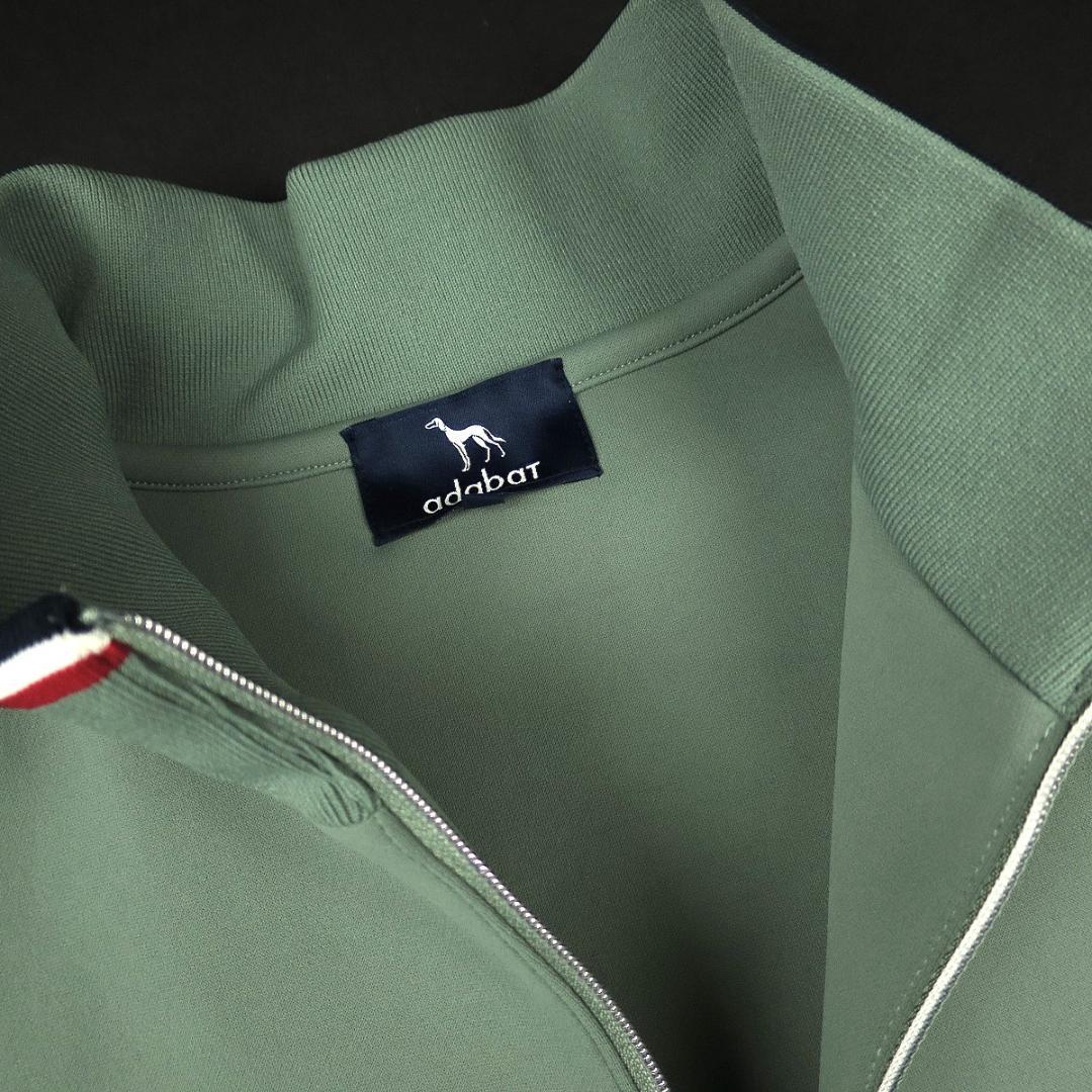 adabat 日本製 せとはるコラボ ハーフジッププルオーバー カーキ S