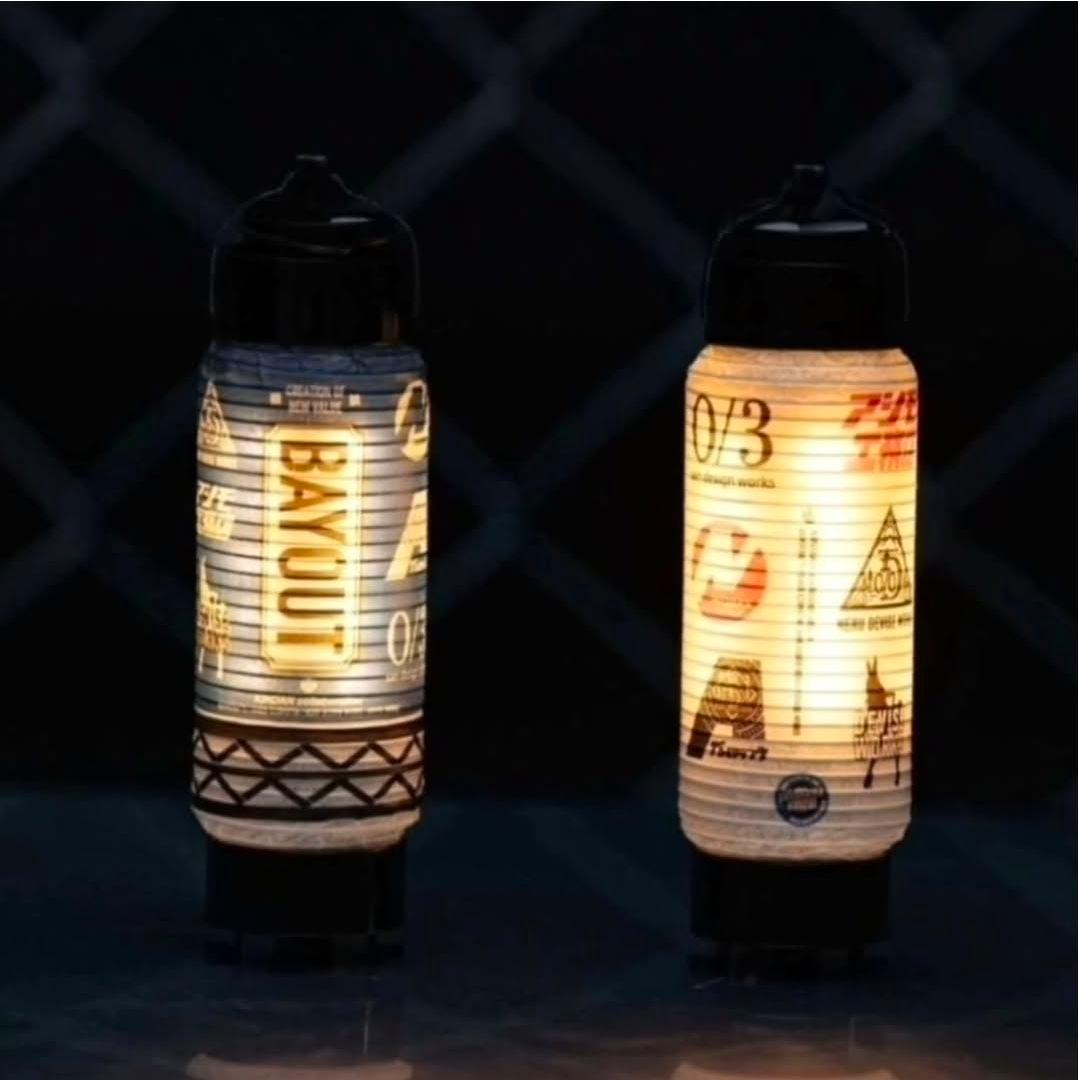 禁断コラボ YOKOHAMA BAYOUT ミニ提灯 青 白 2個セット