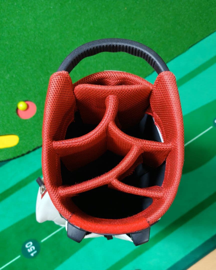 PEARLY GATES キャディバッグ ホワイト/レッド