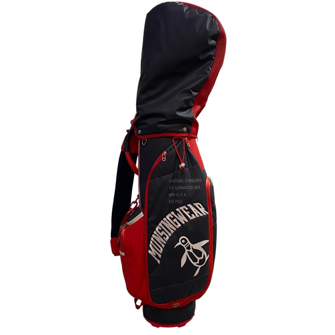 MUNSING WEAR マンシングウェア キャディバッグ レッド 紺 ゴルフ