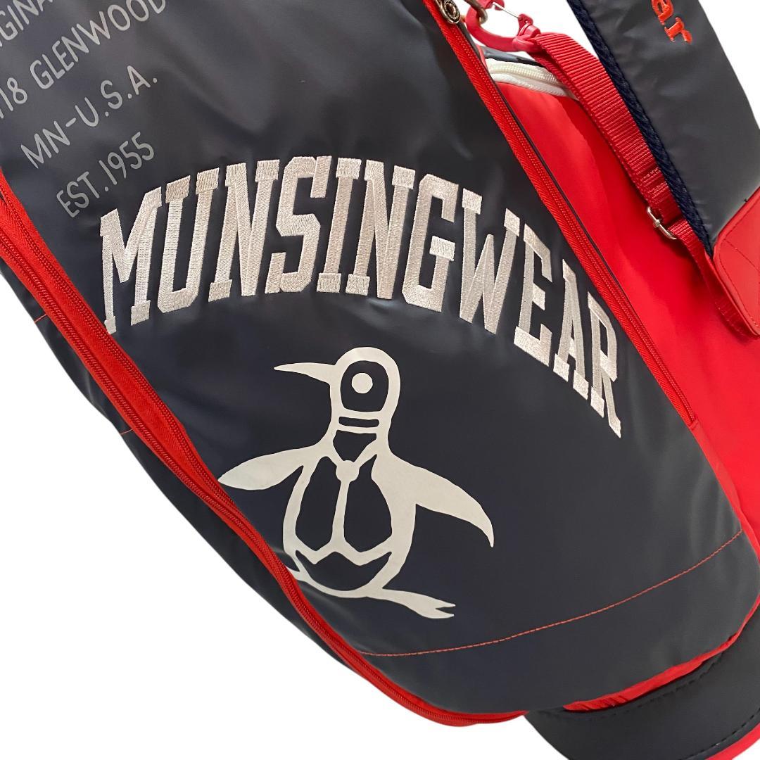 MUNSING WEAR マンシングウェア キャディバッグ レッド 紺 ゴルフ