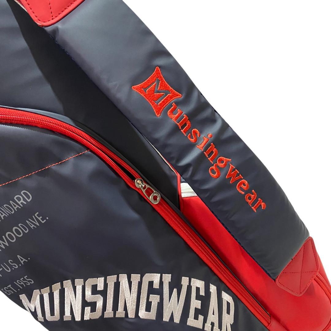 MUNSING WEAR マンシングウェア キャディバッグ レッド 紺 ゴルフ