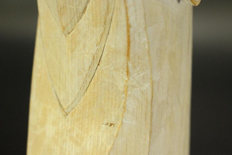 仏教美術 彩色 観音菩薩像 木彫(A705)