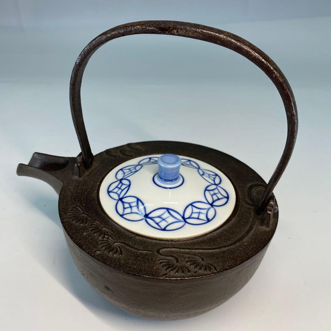 【茶道具】高橋敬典造　松地紋銚子（共箱）