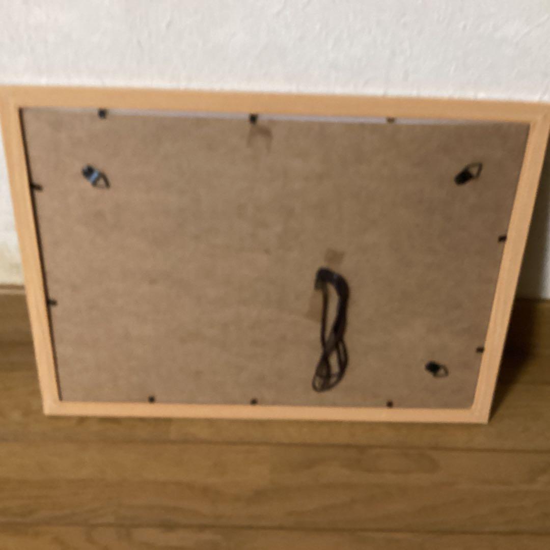 山下清ペン画　【　コペンハーゲンの人魚像　】　サイン　印譜在　簡易額装　模写