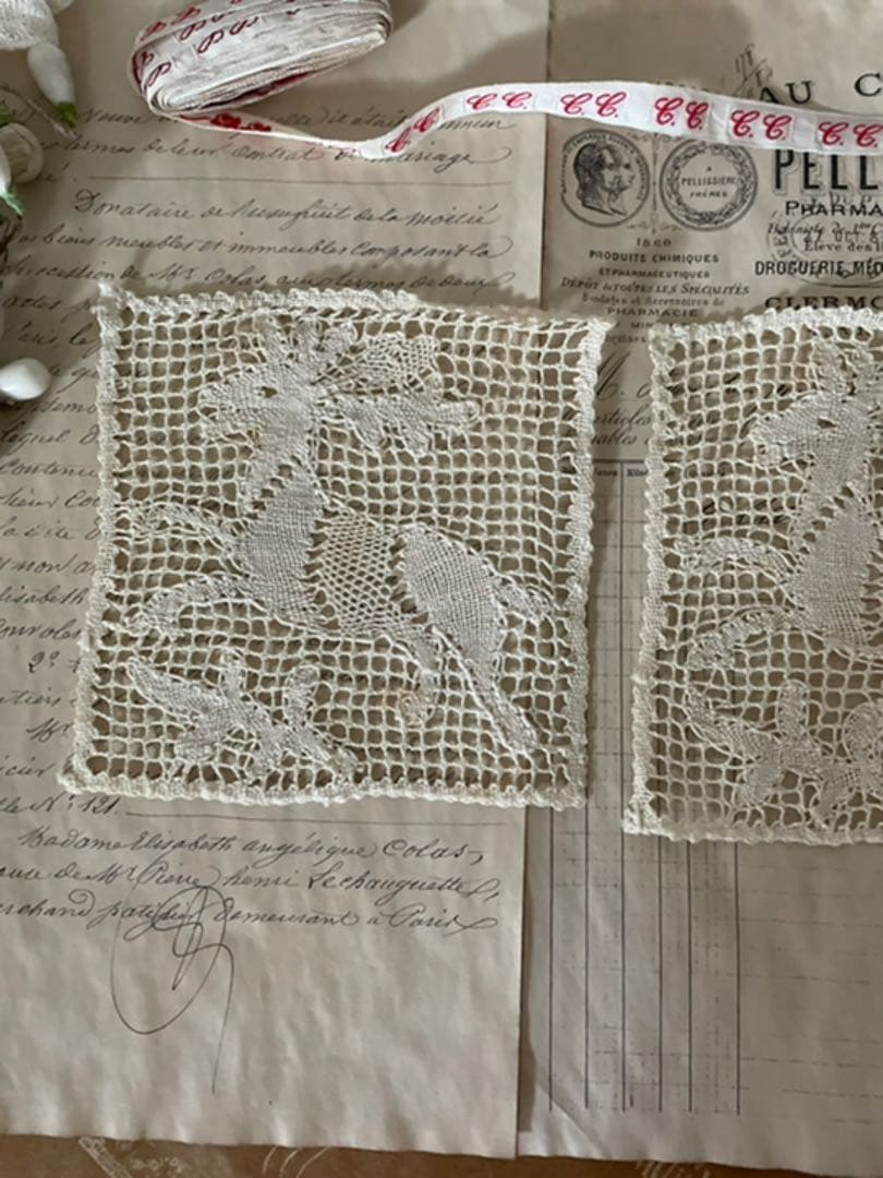 【103】フランス蚤の市❤️アンティークモチーフ 2枚