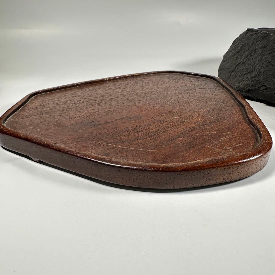 M1080S 大型 大硯 硯石　端渓◆28×27㎝重さ7.9kg唐物 眼 蓮花