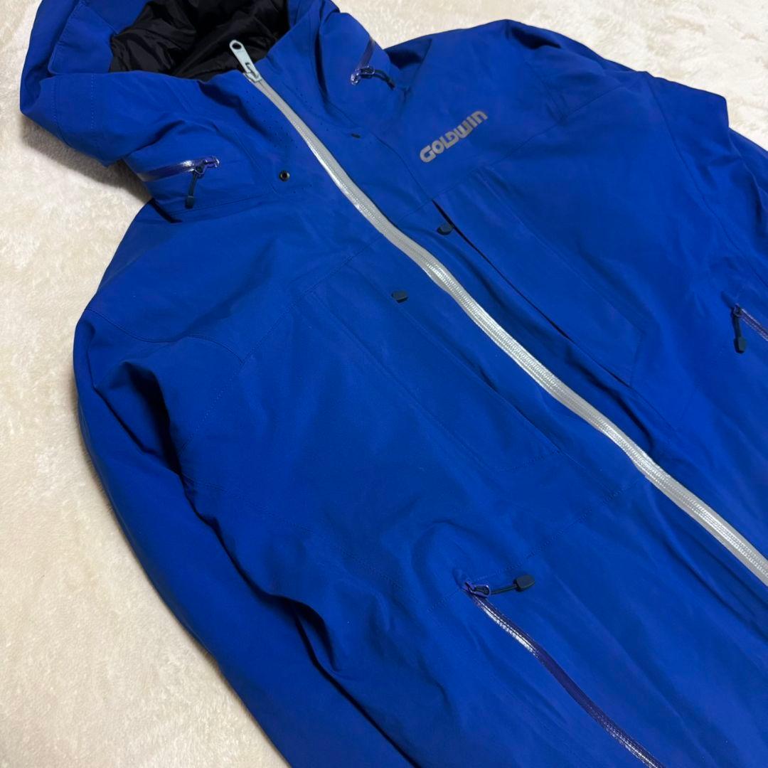 美品 GOLDWIN スキーウェア ゴアテックス 青 収納多数