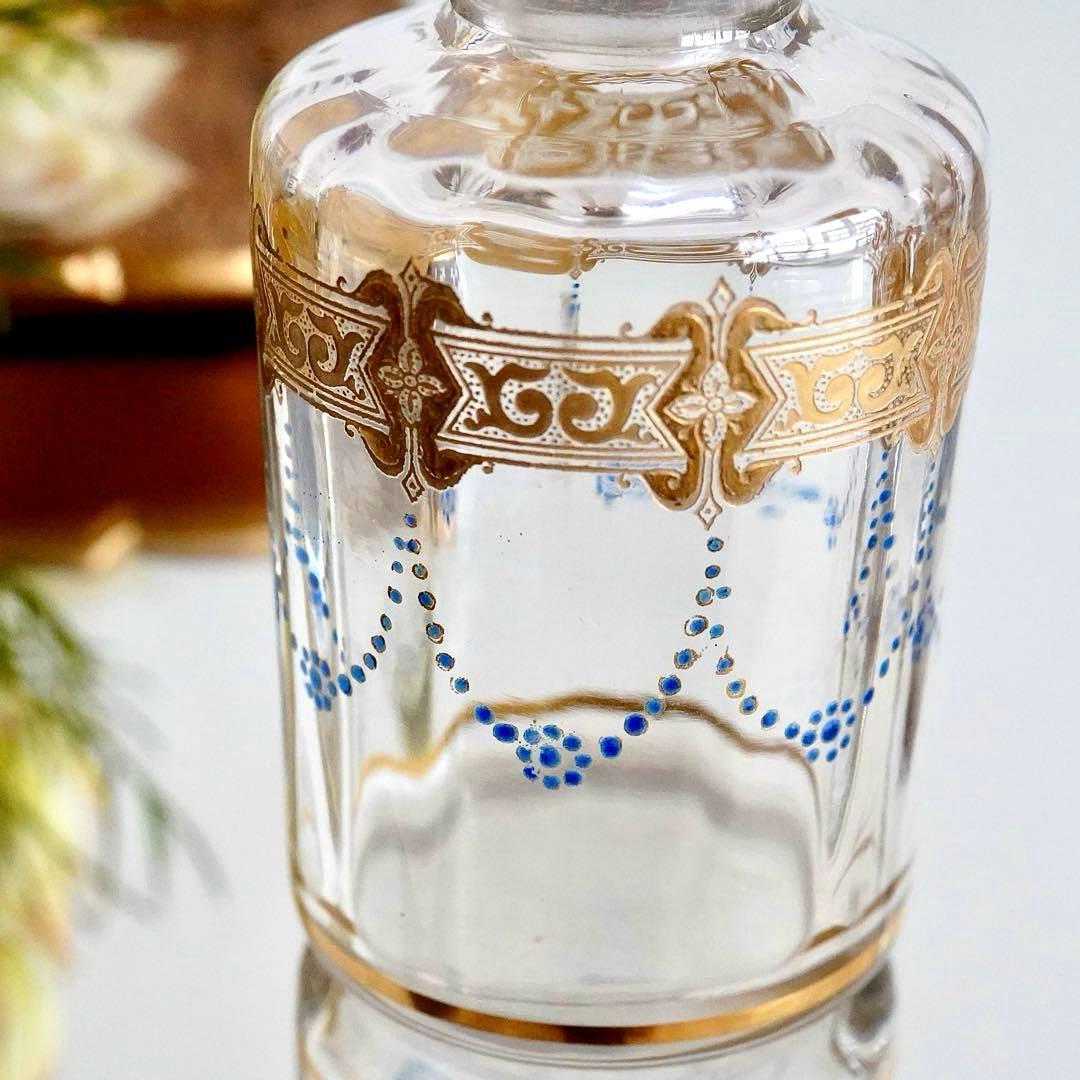 ぷっちまま★オールドバカラ 香水瓶M＆ラスター彩エナメル彩グラス2客