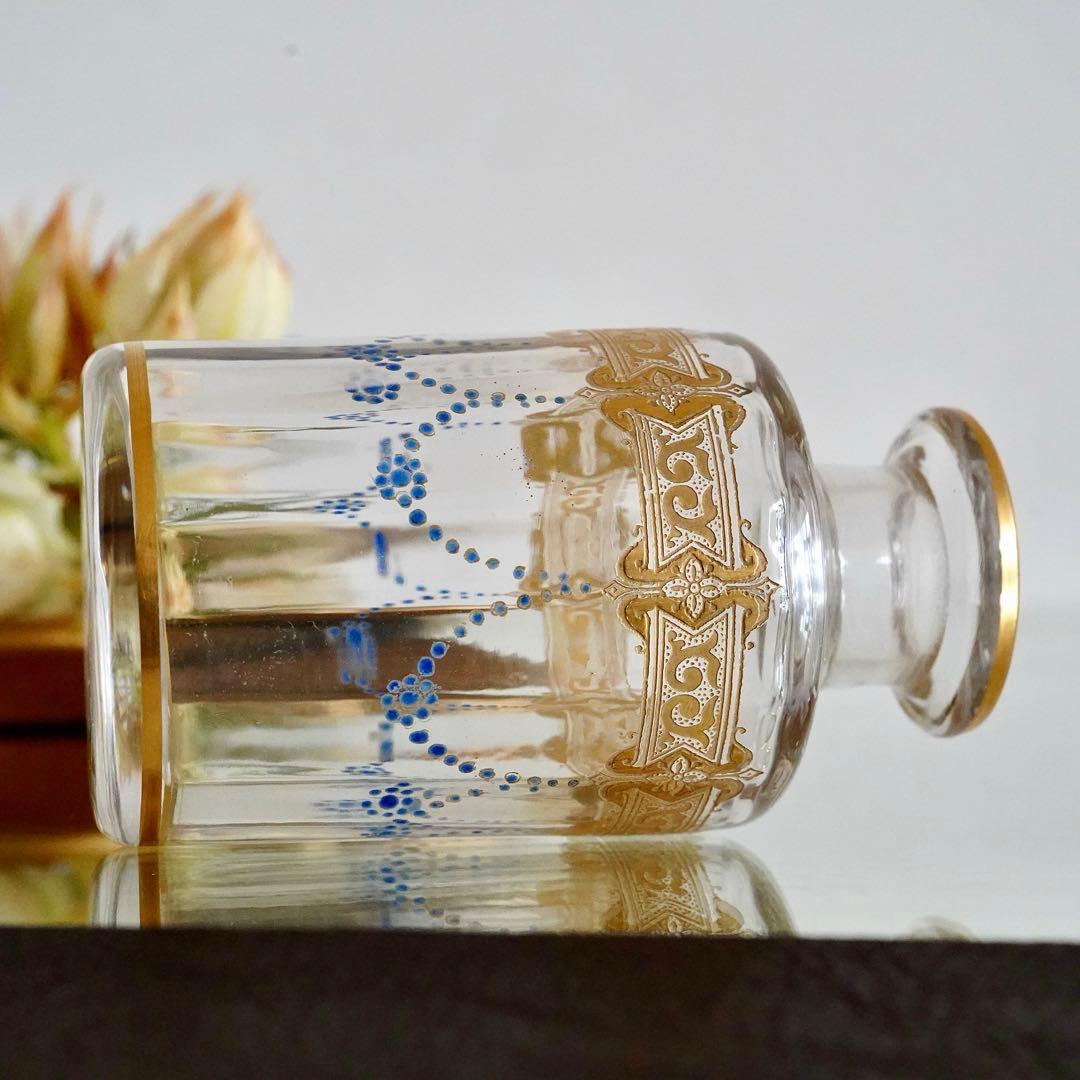 ぷっちまま★オールドバカラ 香水瓶M＆ラスター彩エナメル彩グラス2客