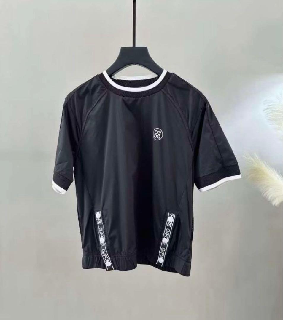 G/FORE ジーフォア レディース ゴルフウェアセット 黒シャツ 白スカート