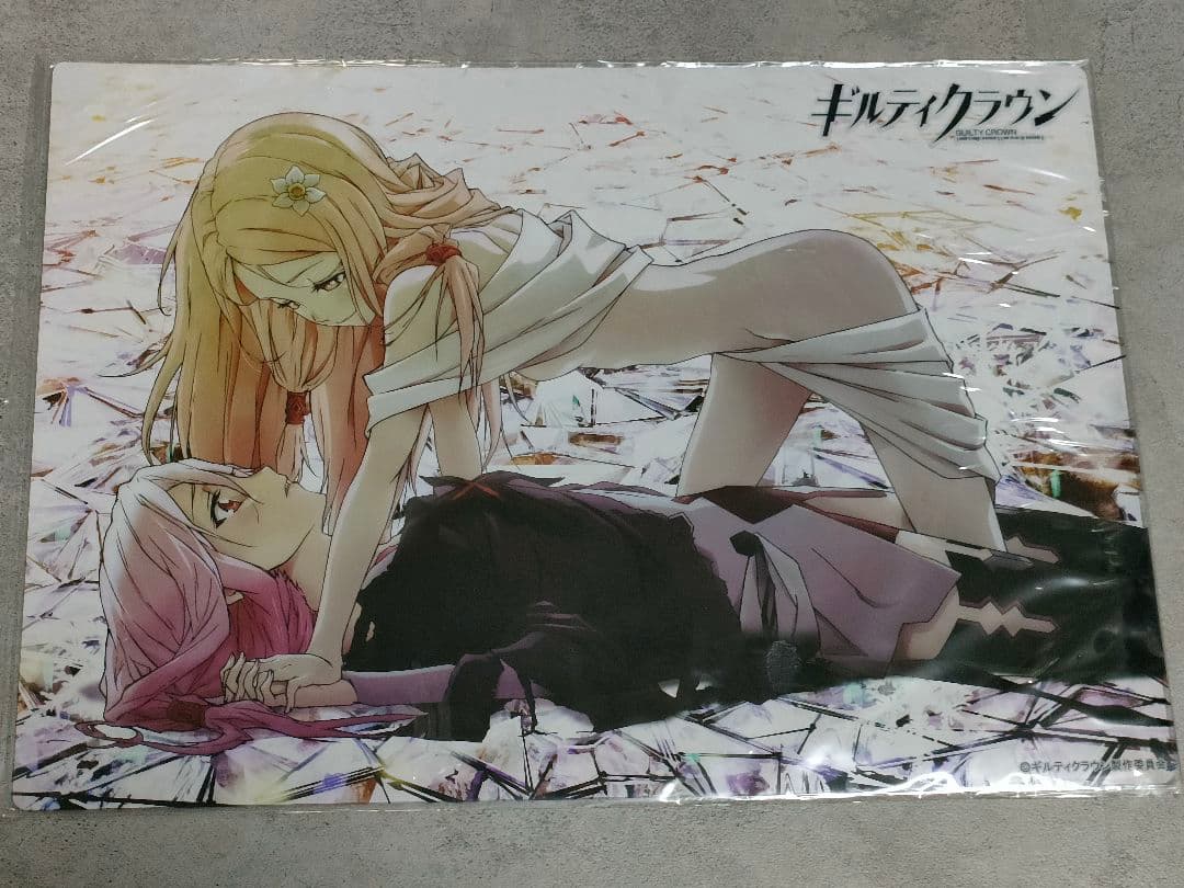 新品未開封　ギルティクラウン デスクマット　2枚セット　いのり&真名　水着