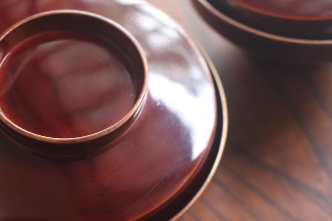 時代逸品！上質紅溜塗に極上高台寺蒔絵の美しいお椀2点（検加賀蒔絵吸物碗蒔絵椀