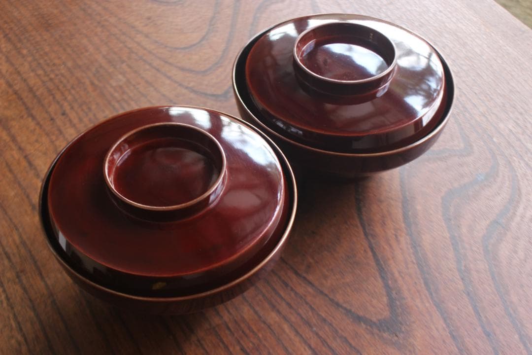 時代逸品！上質紅溜塗に極上高台寺蒔絵の美しいお椀2点（検加賀蒔絵吸物碗蒔絵椀