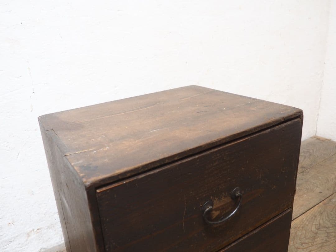 1256 杉の引き出し　収納棚　陳列台　ラック　小箪笥　レトロ　アンティーク