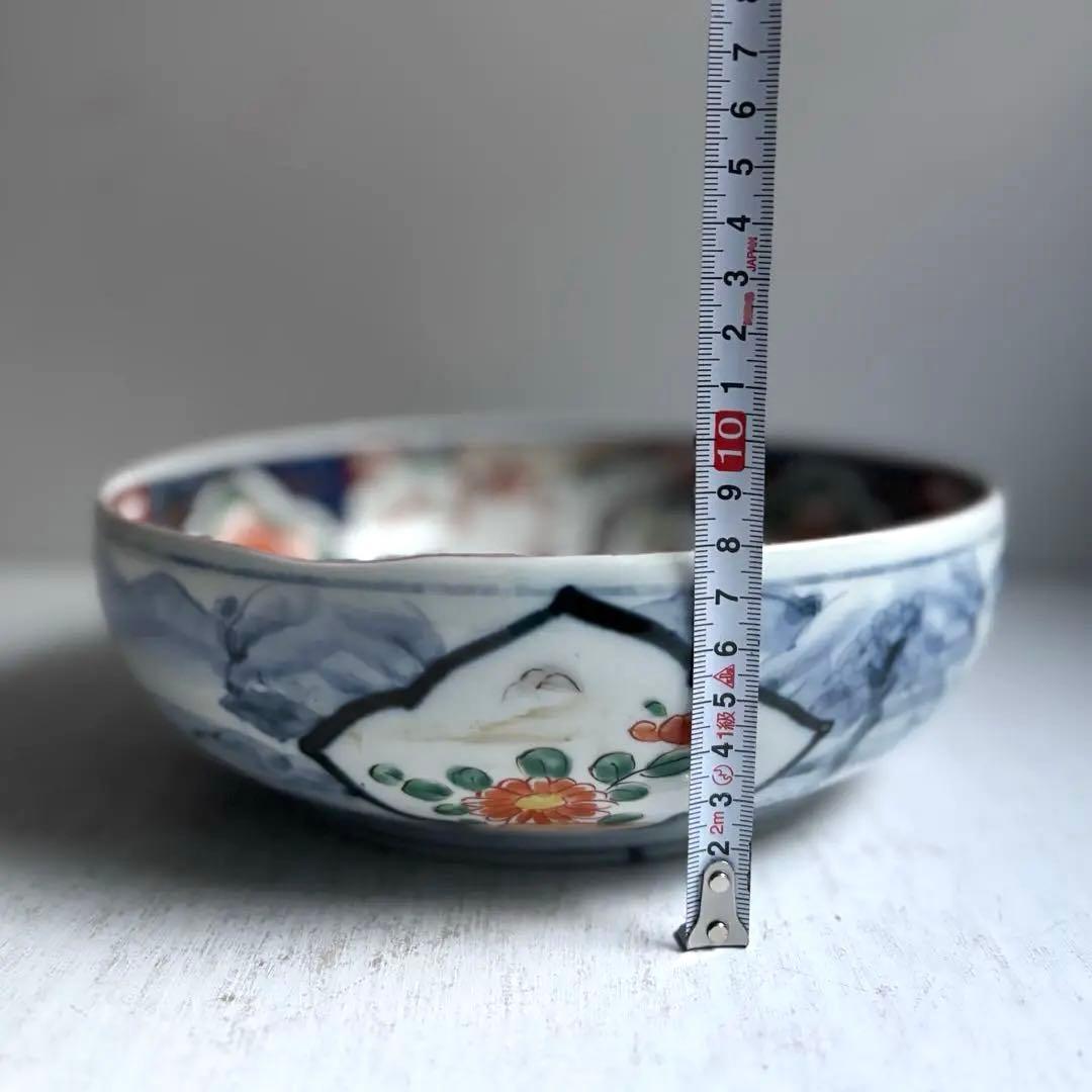 694 骨董 アンティーク 古伊万里 染付 豪華絢爛 色絵鉢 幕末