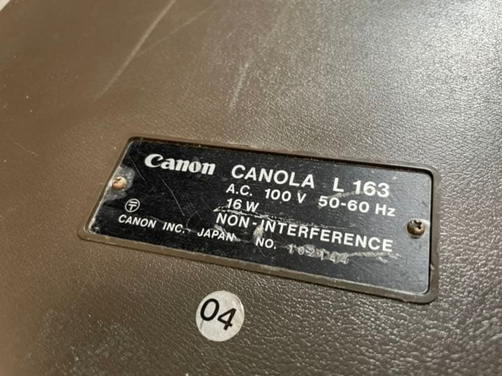 【期間限定/限定値下/ビンテージ電子計算機】Canon CANOLA L 163