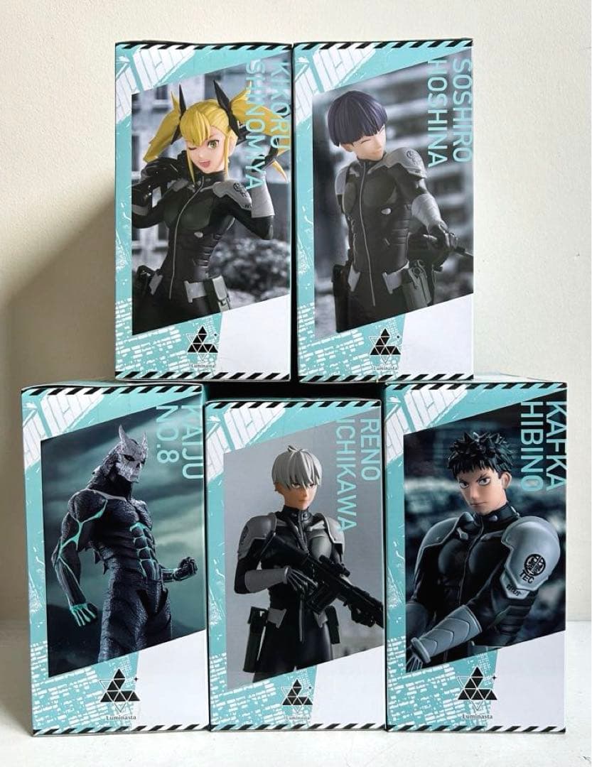 怪獣8号19点セット❗️ソフビ ぬーどるストッパーフィギュアGIGO限定グラス等