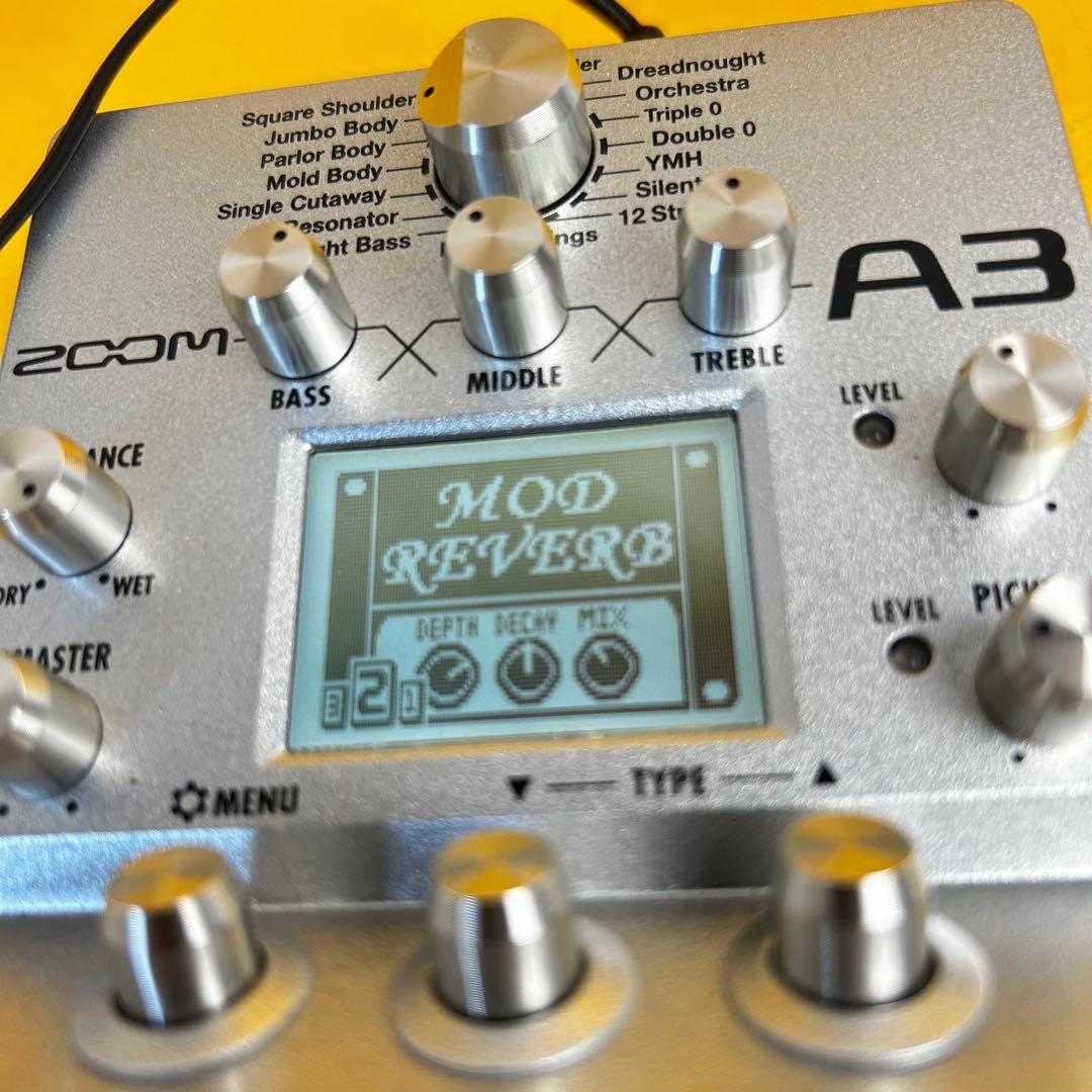 ZOOM マルチエフェクター アコースティック ギター A3 説明書付