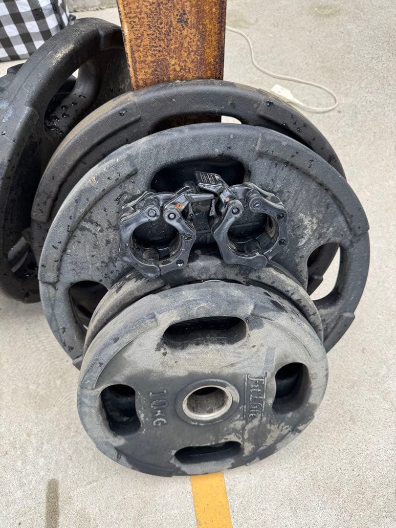 【引き取り限定】FitEliteオリンピックHEXバー プレートセット