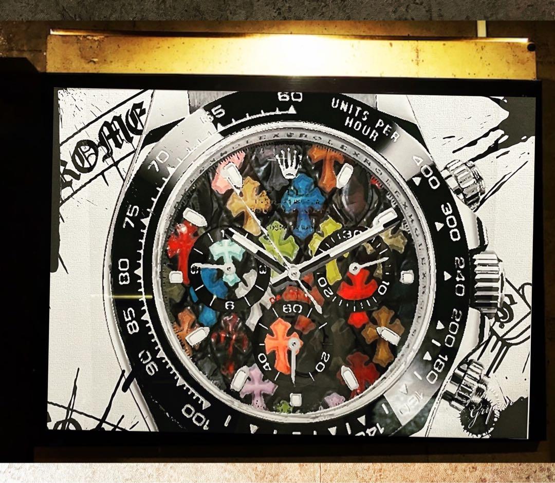 Grysonアート3Lクロムハーツロレックスデイトナパロディオマージュアート