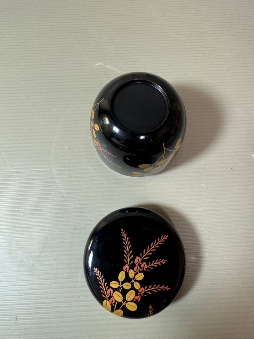 2880 茶道具 秋草蒔絵 棗　未使用