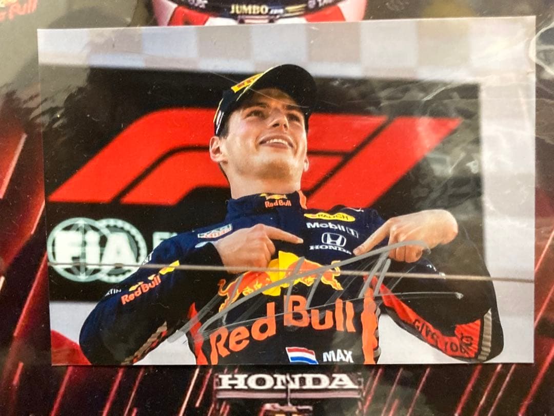 Formula1 マックスフェルスタッペン 直筆サイン フォト ポスター 付き