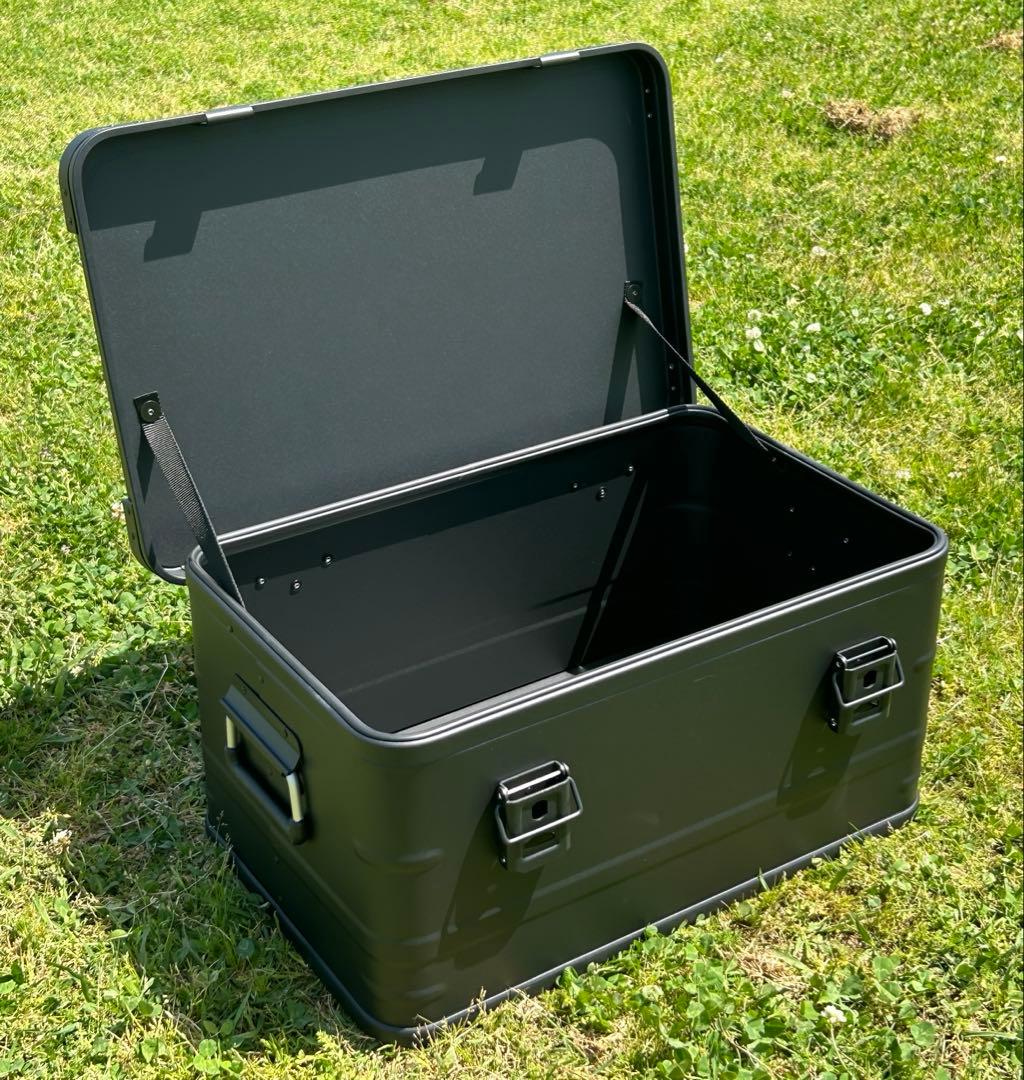 マットブラック スタッキング アルミコンテナボックス 50l コンテナボックス