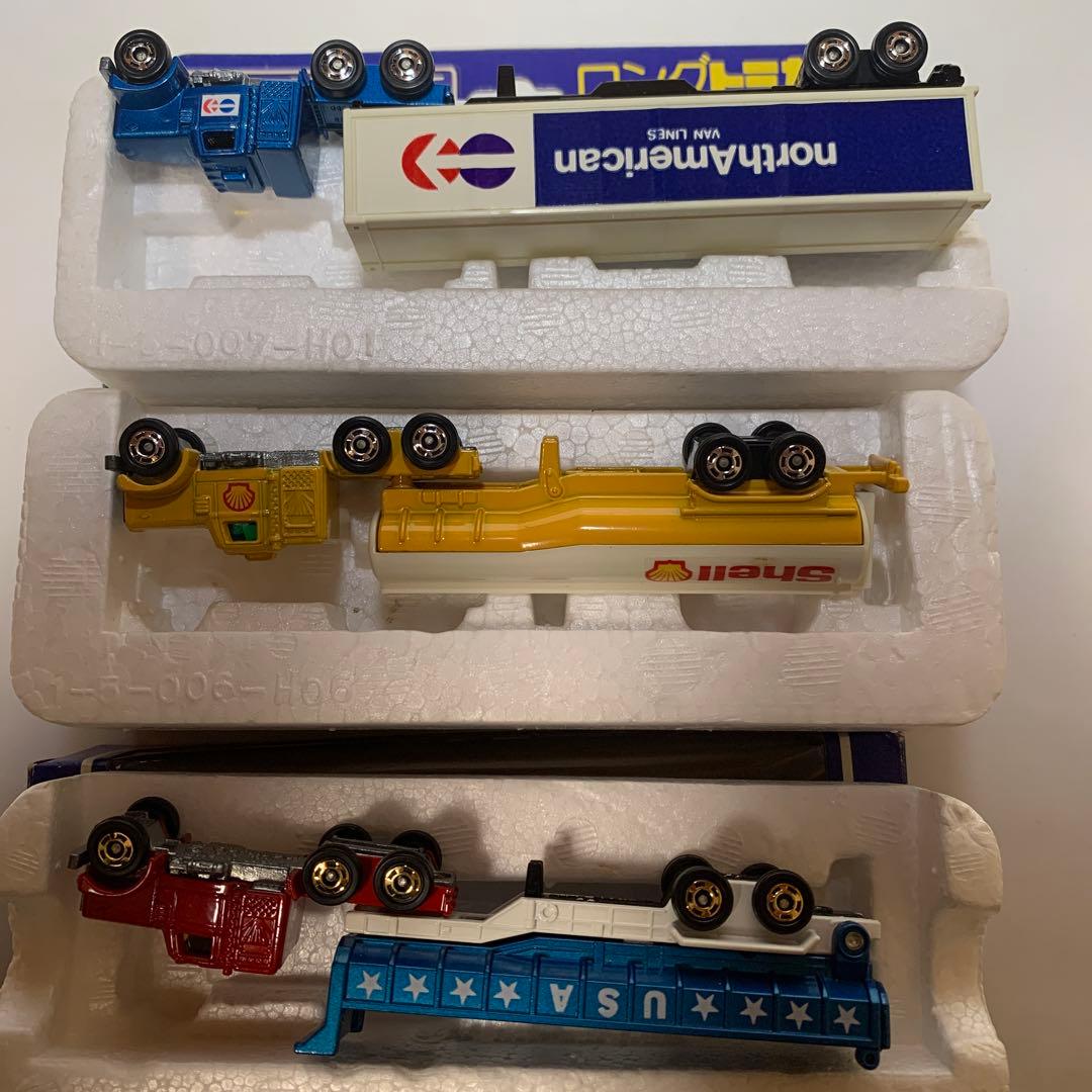 日本製ロングトミカ　ダイアモンドレオ　タンク　ダンプ　バントレーラー　3台セット