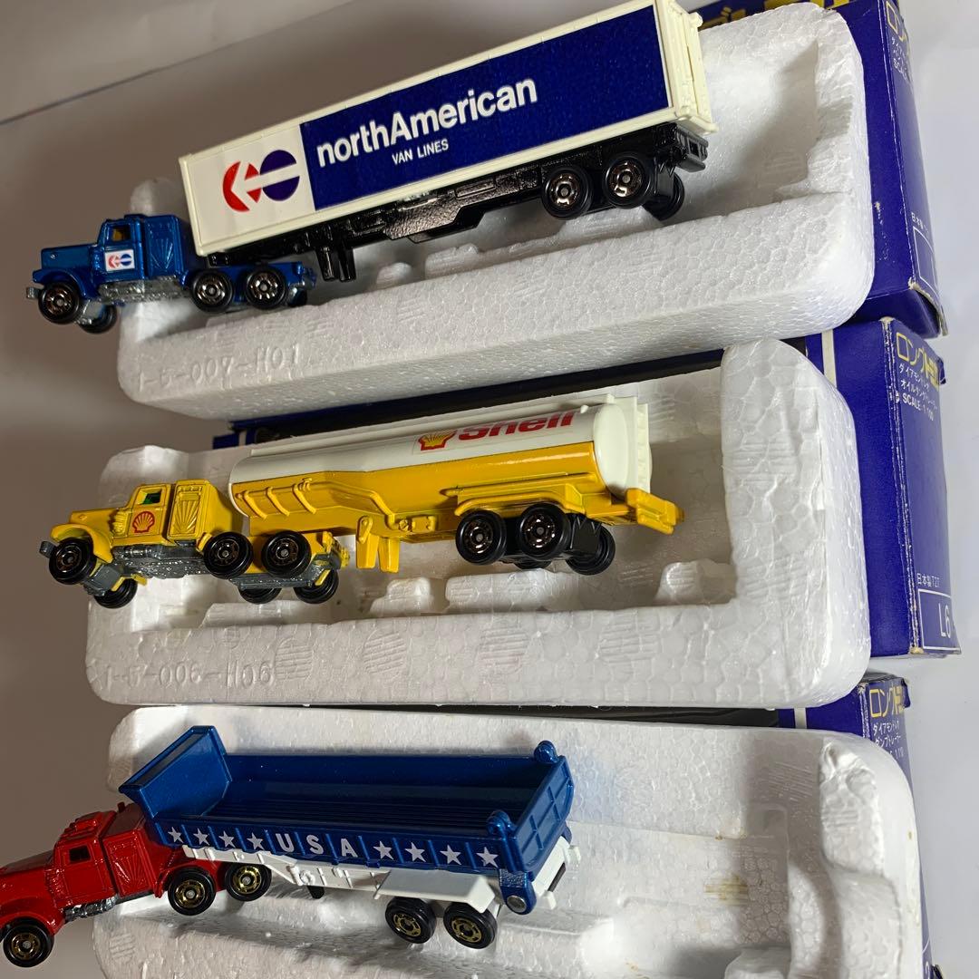 日本製ロングトミカ　ダイアモンドレオ　タンク　ダンプ　バントレーラー　3台セット