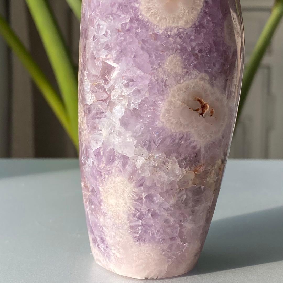 【 ピンクアメジスト トーチ型 ドーム 約500g ブラジル産 】