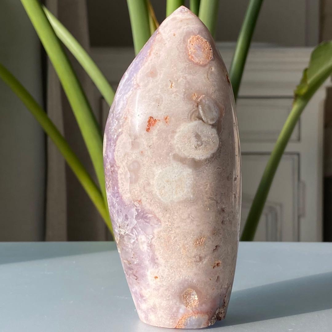 【 ピンクアメジスト トーチ型 ドーム 約500g ブラジル産 】