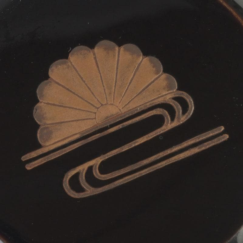 茶道具　黒漆　菊蒔絵　雪吹　棗　時代箱付　V　9812