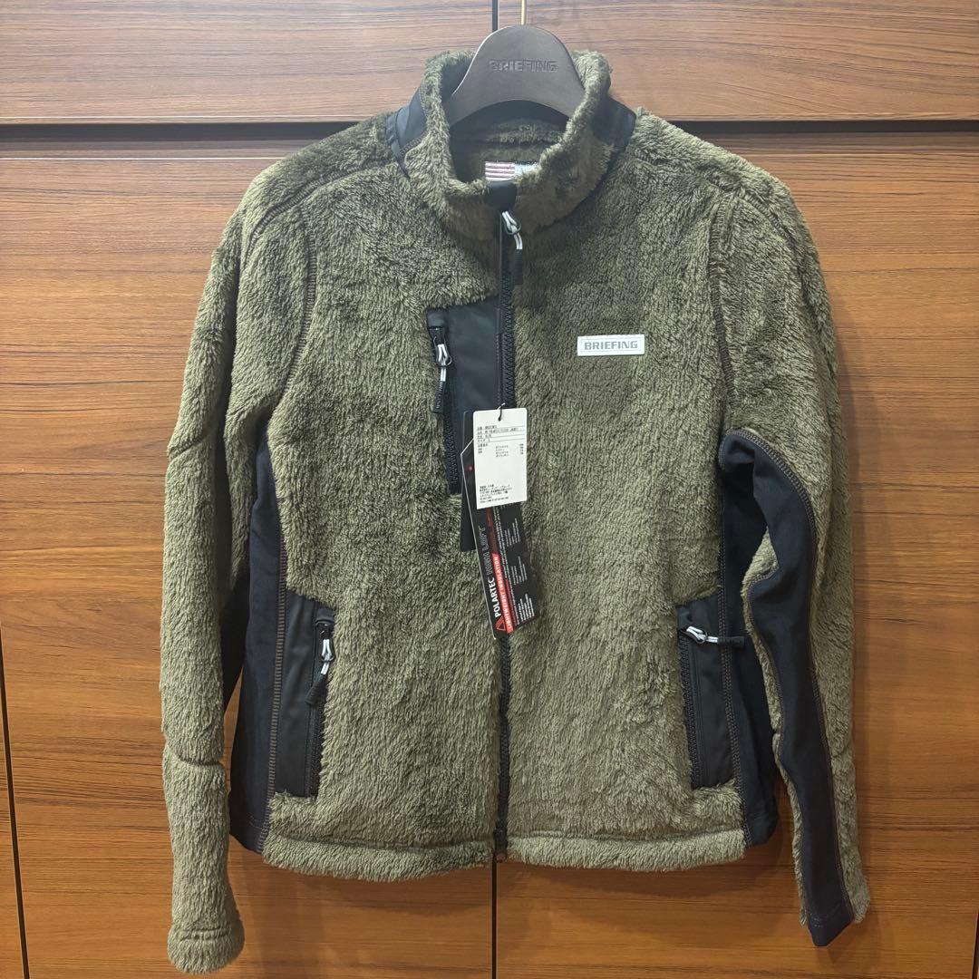 BRIEFING GOLF ボアフリース　カーキ　レディース　S