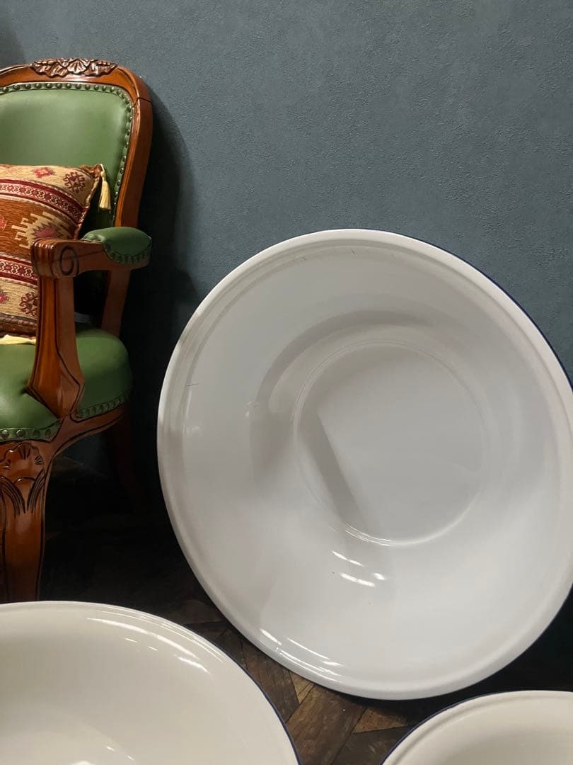 超希少 超特大 ホーロー タライ ベビーバス セット インテリア アンティーク