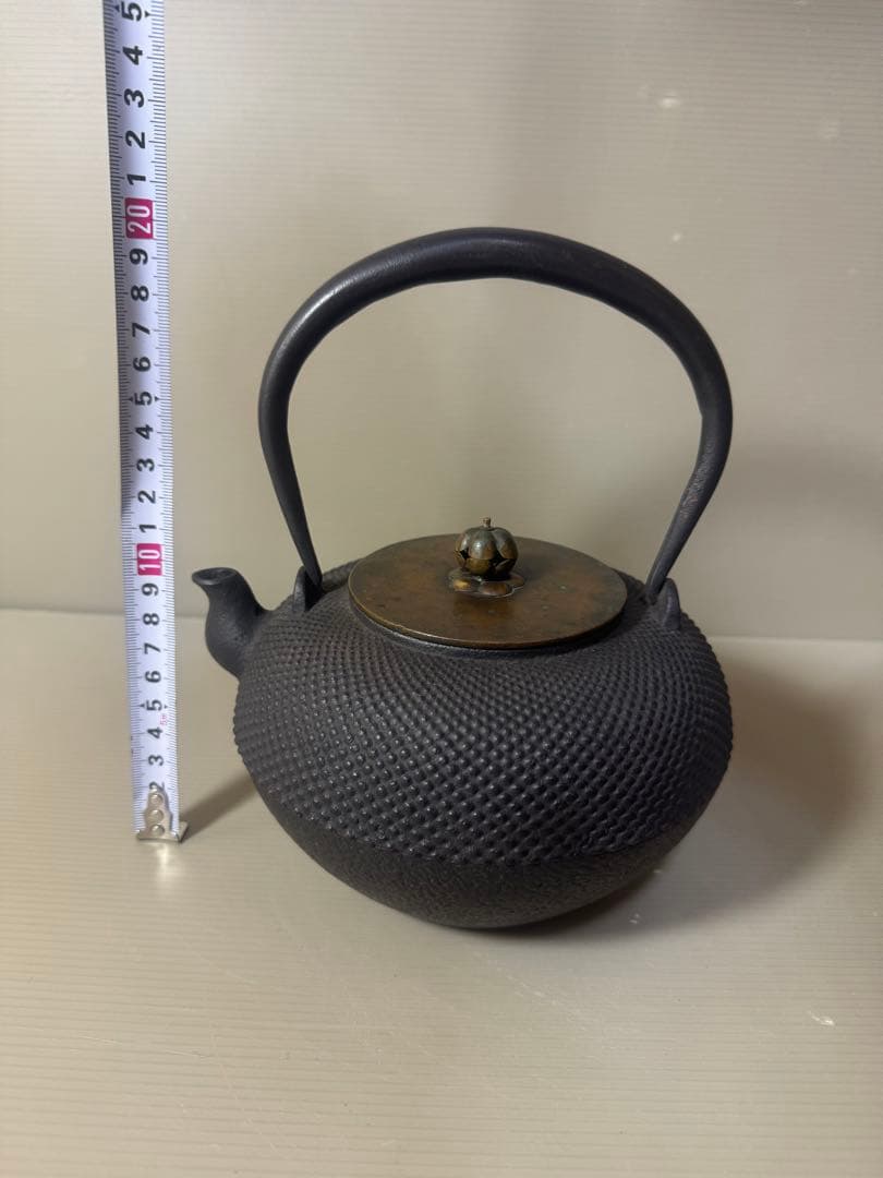 2393 龍文堂　鉄瓶　茶道具　時代物