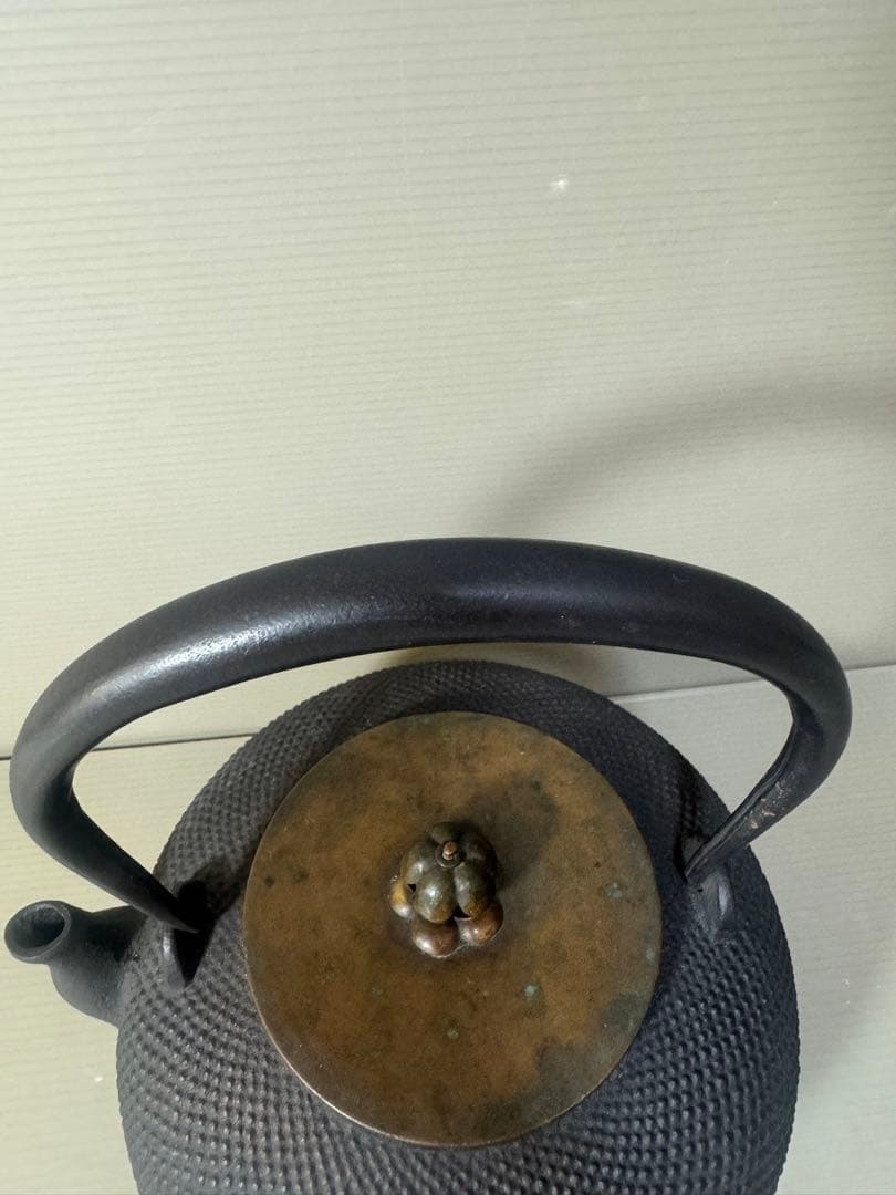 2393 龍文堂　鉄瓶　茶道具　時代物
