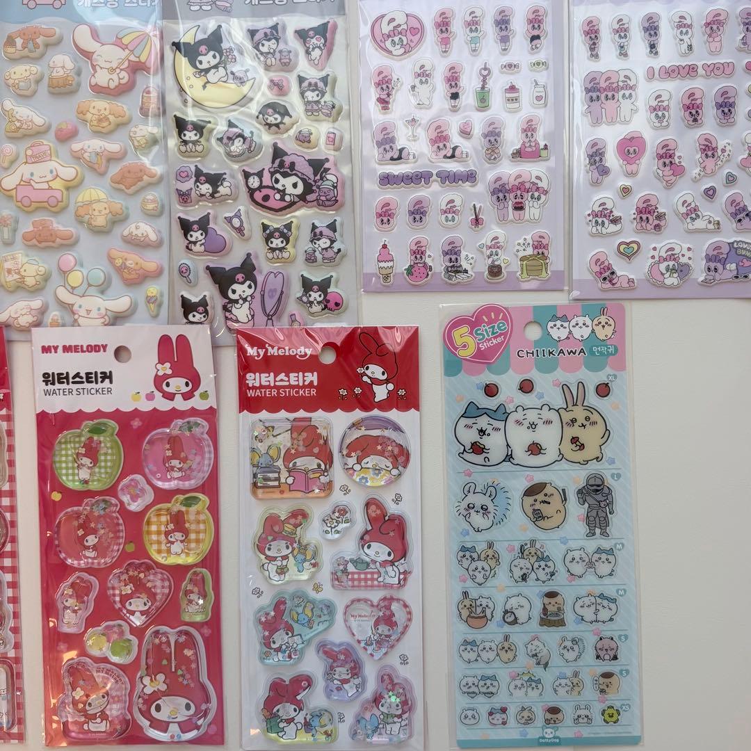 シール15点セット (サンリオ/ スヌーピー/エスターバニー/ちいかわ）